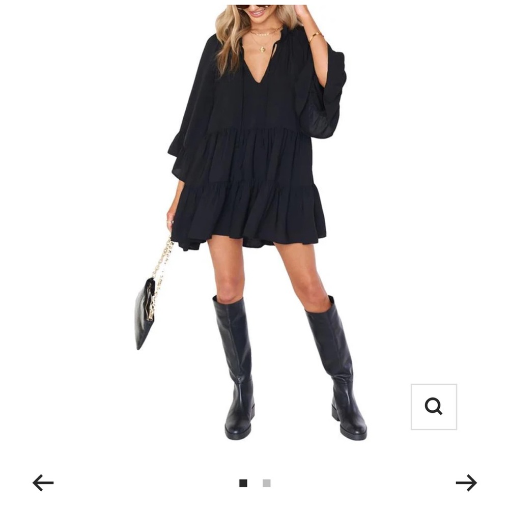 Show Me Your Mumu Black Ruffle Tiered Mini Dress – Capsule Wardrobe Staple
